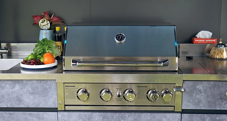 Custom modular complete outdoor garden kitchen cabinets with sink 304 stainless steel Bbq Outdoor Grill Kitchen