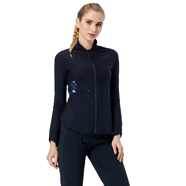 
Women Tight Quick Dry Running Sport Workout Jacket Breathable Long Sleeve Zipper Sportswear Outdoor Training Fitness Yoga Coats 