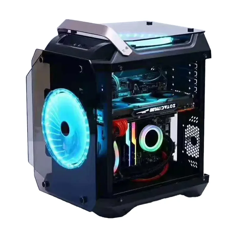 Herder Manufacturers Pc Case 4 Side Panel Tempered Glass Micro ATX Computer Case Glass Computer Case