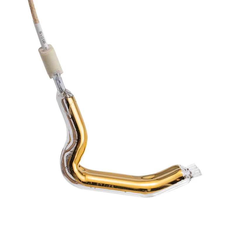 Short wave twin tube halogen lamp L-type Industrial oven equipment heating tubes