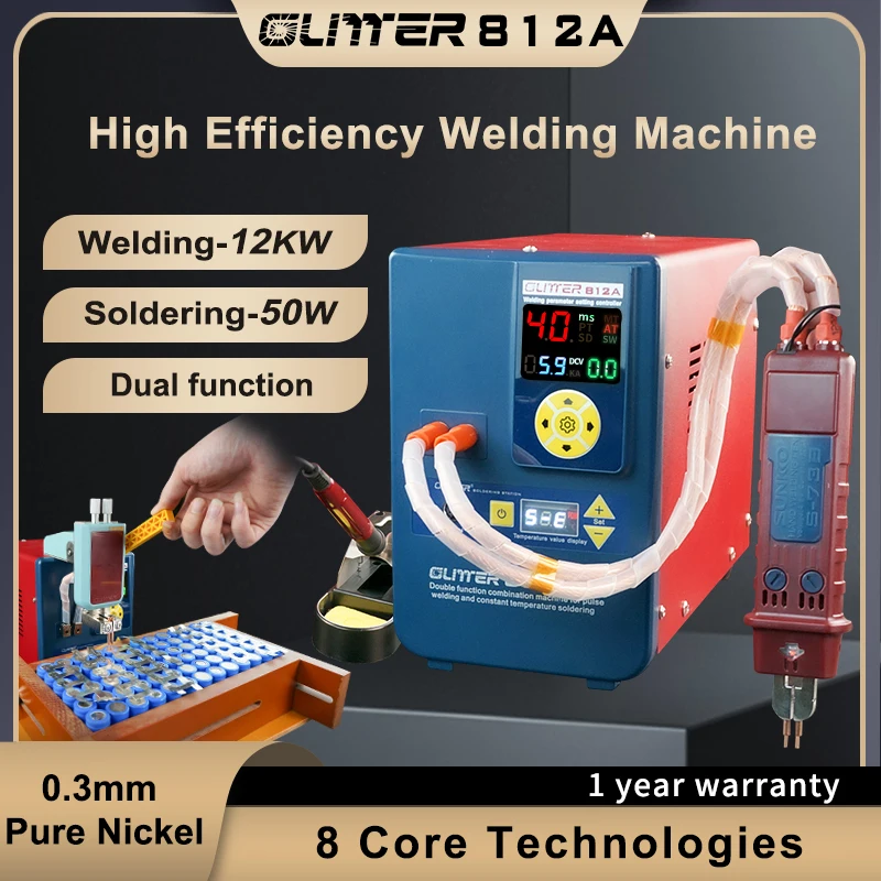 Best 12KW 812A Spot Welding Machine Energy Storage Small Welding Battery Stainless Steel Iron Nickel Mobile Welder Soldering iro