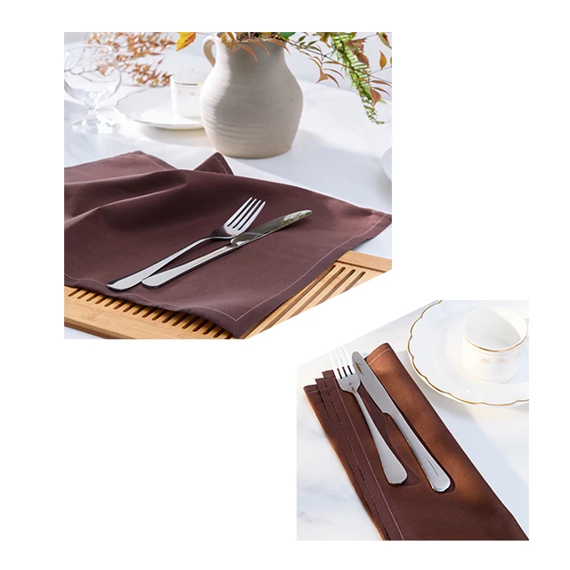 Rustic Wine Cloth Fabric Napkins Coffee Table Placemats Roll Packing