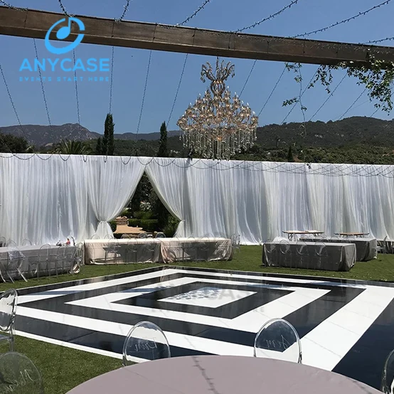 Портативная бесшовная платформа для танцев, белый съемный танцпол для банкета