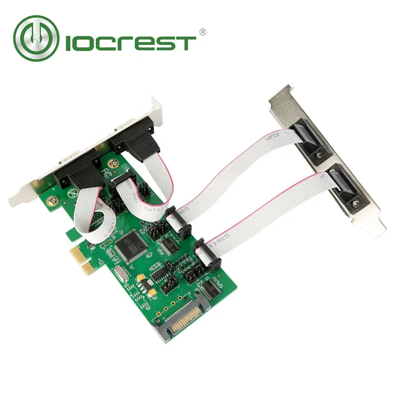 pcie db9 converter adapter support ttl and low profile 4 port pci express rs232 serial card