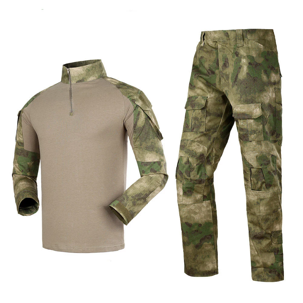 G3 Tactical Clothes Uniform Camouflage CS Training Suit Breathable Rip Stop Frog Suit Clothes with Knee Pads