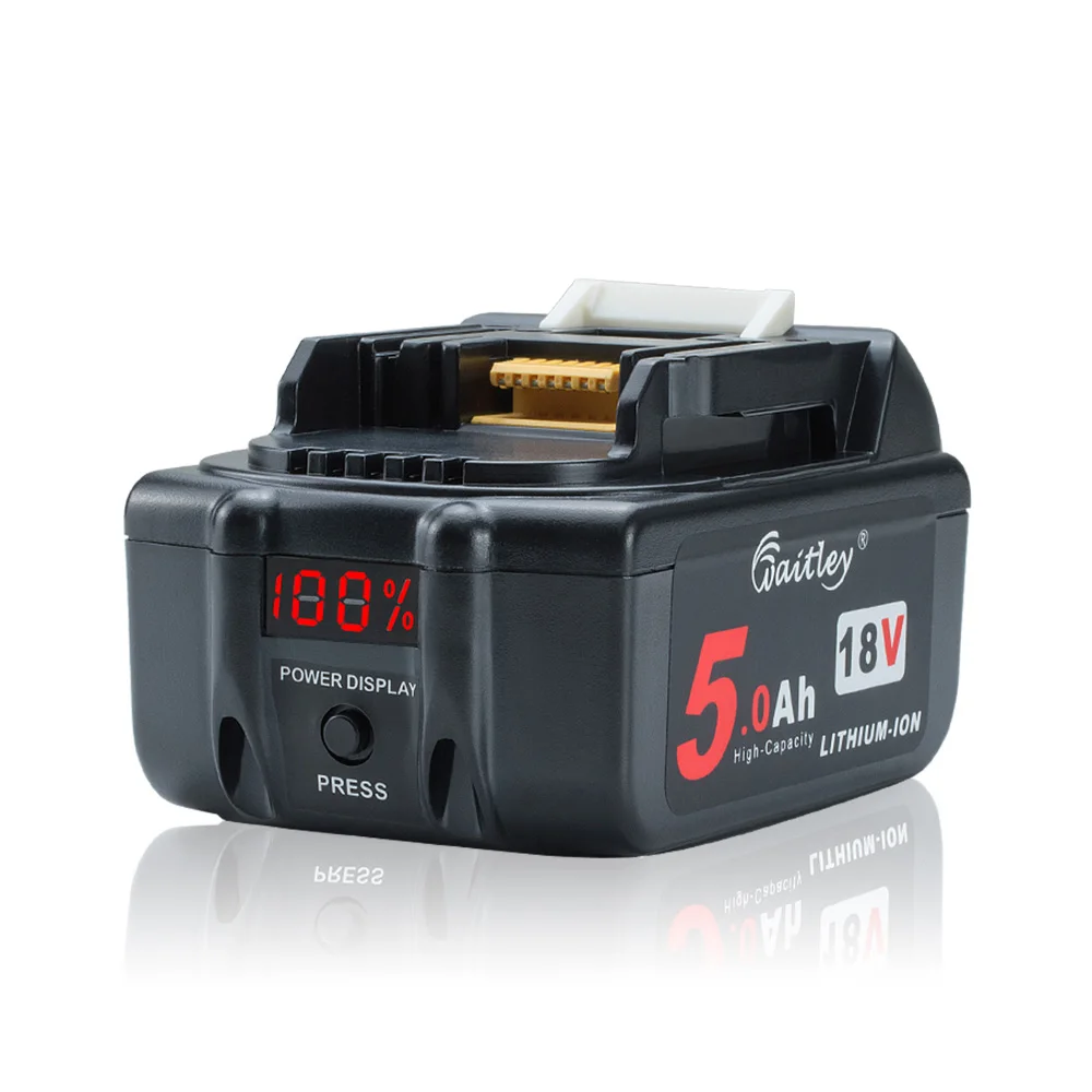 Waitley lithium Batteries Replacement Battery 18V 5Ah 5000mAh for Makita 18 V power tool BL1830 BL1840 BL1850 BL1860 18 v 5A