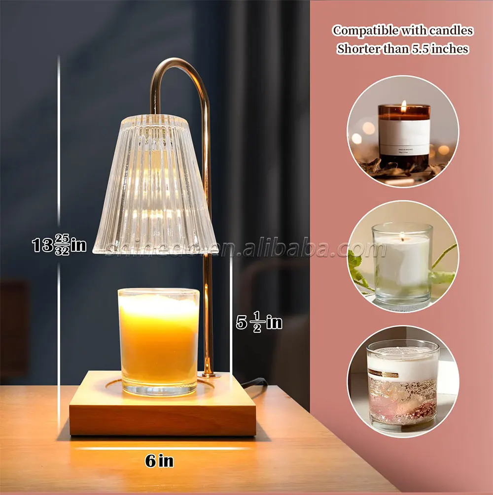 Electric Candle Incense Burner Candle Melt Warmer Light Dimming Switch Melting Candle Heating Night Light Table Lamp Decor