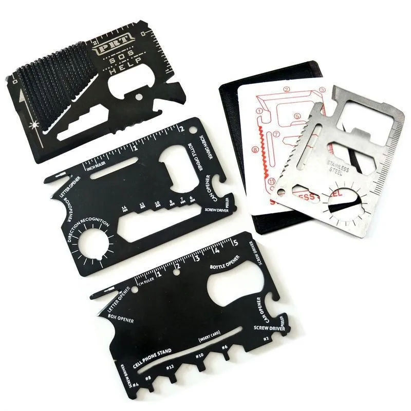 Camping Survival Pocket Multi Tool Multi Function Wallet Tools Credit Card Tools