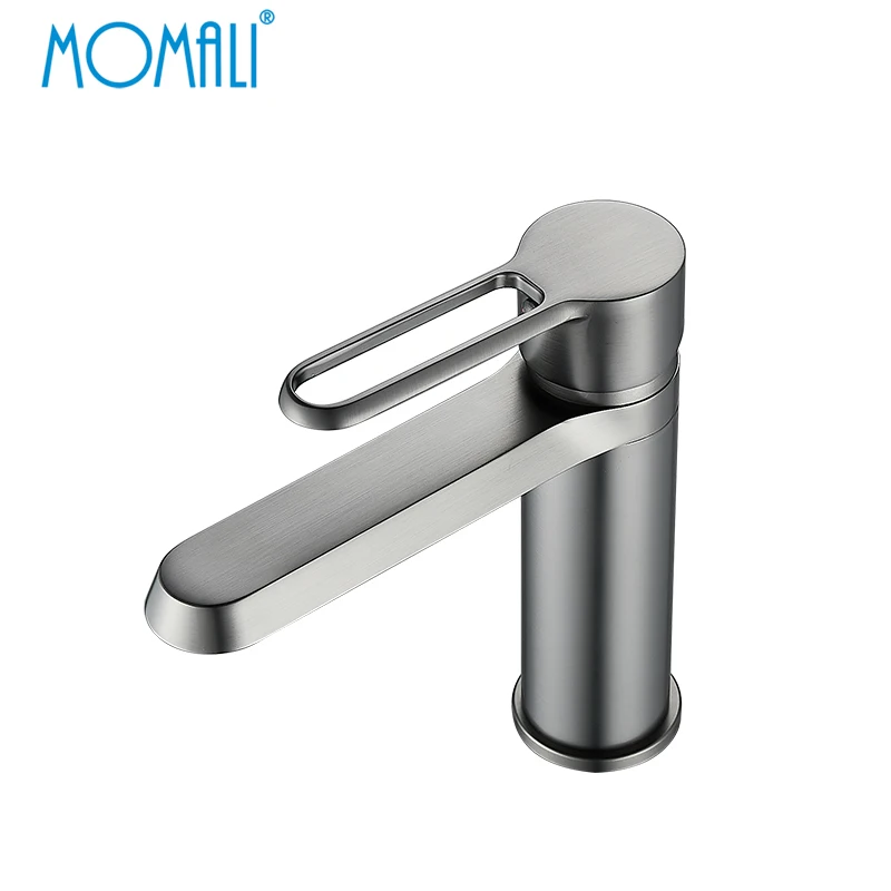 Momali multiple color choice economic series stylish handle design brass gun metal white black taps and basin faucet mixer