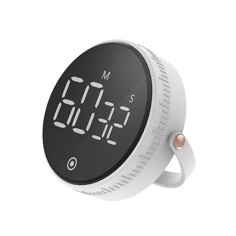 Magnetic LED Countdown Round Multi-angle Adjustment Digital Kitchen Timer With Three Colors