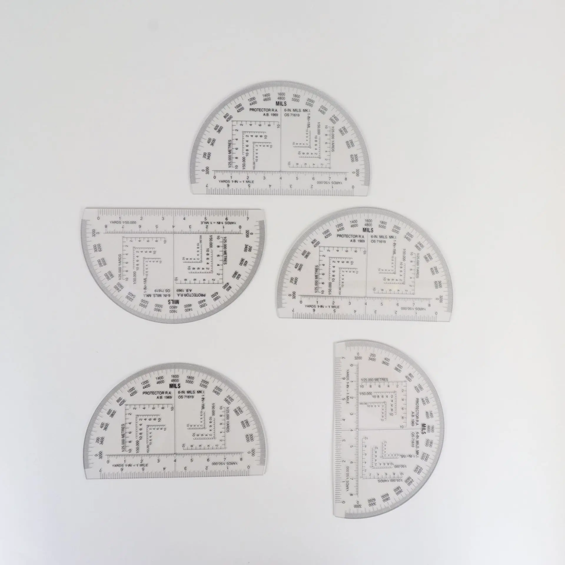 6 inch Clear Plastic Protractor