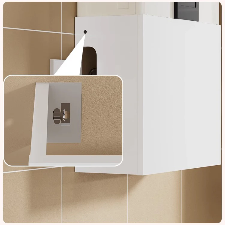 Gas Water Heater Pipe Cover White Kitchen Wall Mounted Decorative Shelf
