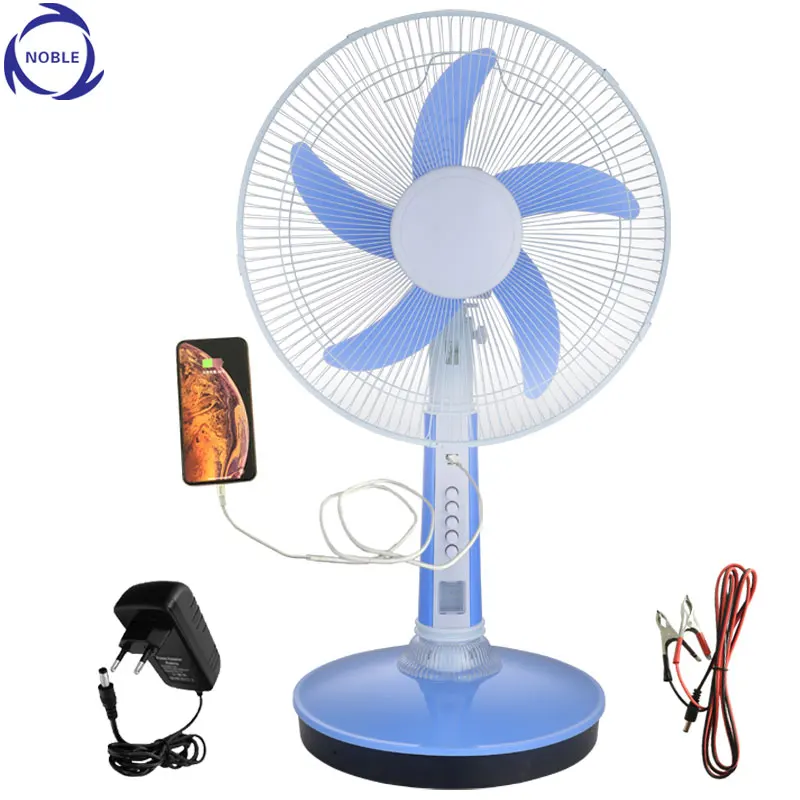 Factory Lowest Solar Table Fan Ac Dc with Led Light and