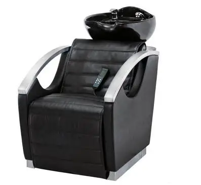 
Beauty salon barber shop black electric shampoo chair automatic massage shampoo bed 