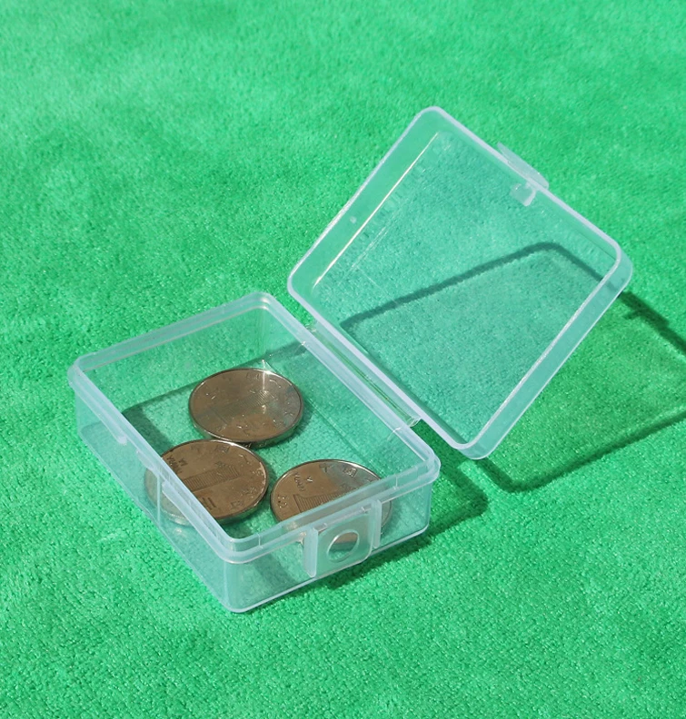High transparent PP plastic box Small box thickened rectangular covered jewelry earrings fishing gear accessories zero  Piece st