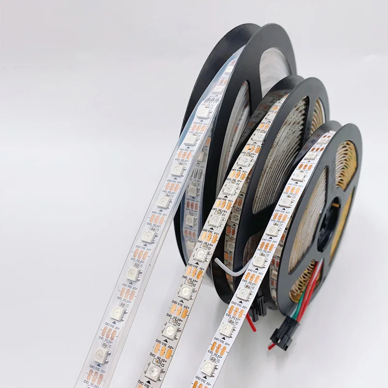 Shenzhen Manufacturer Factory Price Double Row Dc12v Dc5v Smd5050 60leds/m Smart Strip Lights For Outdoor & Indoor Lighting