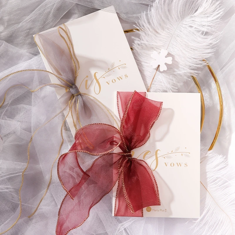 Custom Gorgeous European Style Gold Foil Paper Wedding Invitations Holiday Greeting Card