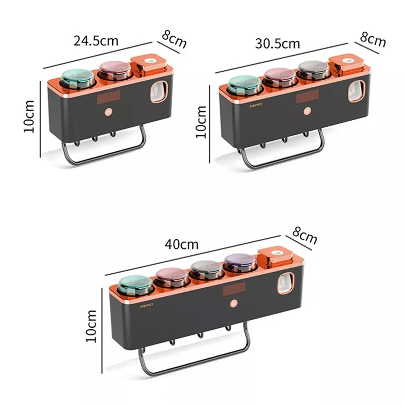 Настенный держатель для зубных щёток с автоматическим дозатором зубной пасты