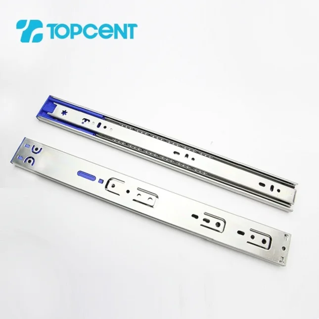 Topcent Extension Drawer Rail Ball Bearing Runner solf closing Furniture Channel Slide Hot Sale 45Mm Drawer Slide
