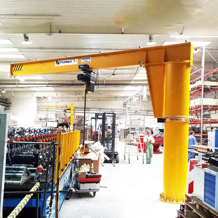Workshop 500kg 1 2 3 4 5 7.5 8 10 12 ton European style Free Standing Column Pole Pillar Floor Mounted Slewing Jib Crane