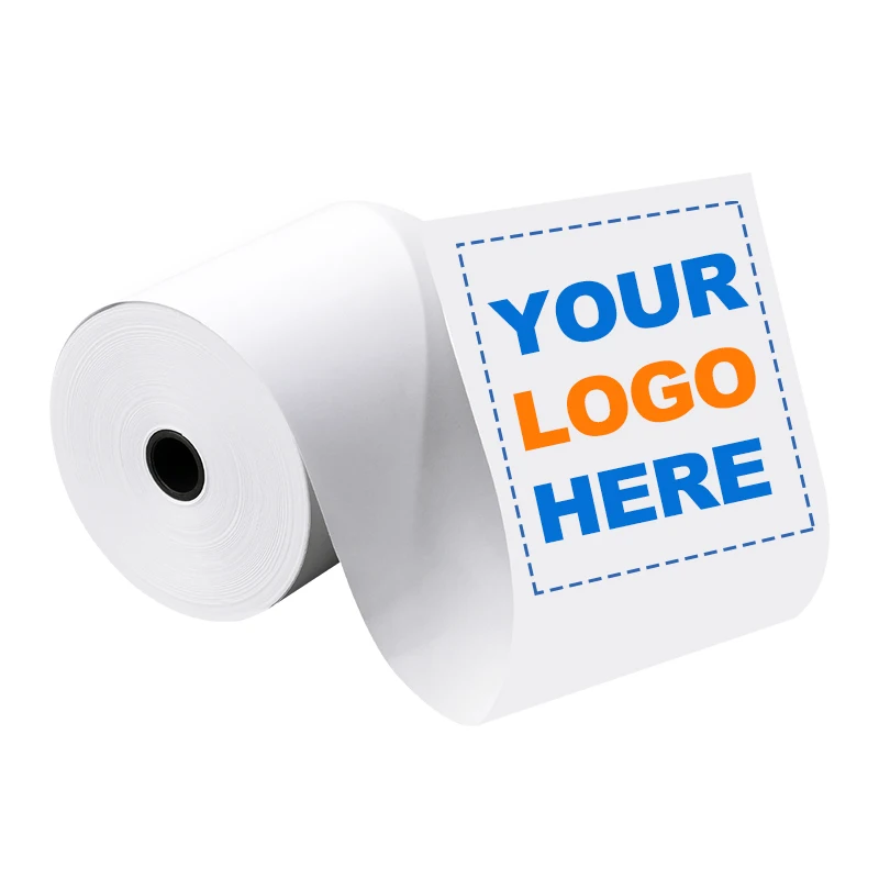 Custom LOGO thermal printed back paper rolls 80x80mm 57x40mm Bank ATM Paper Roll