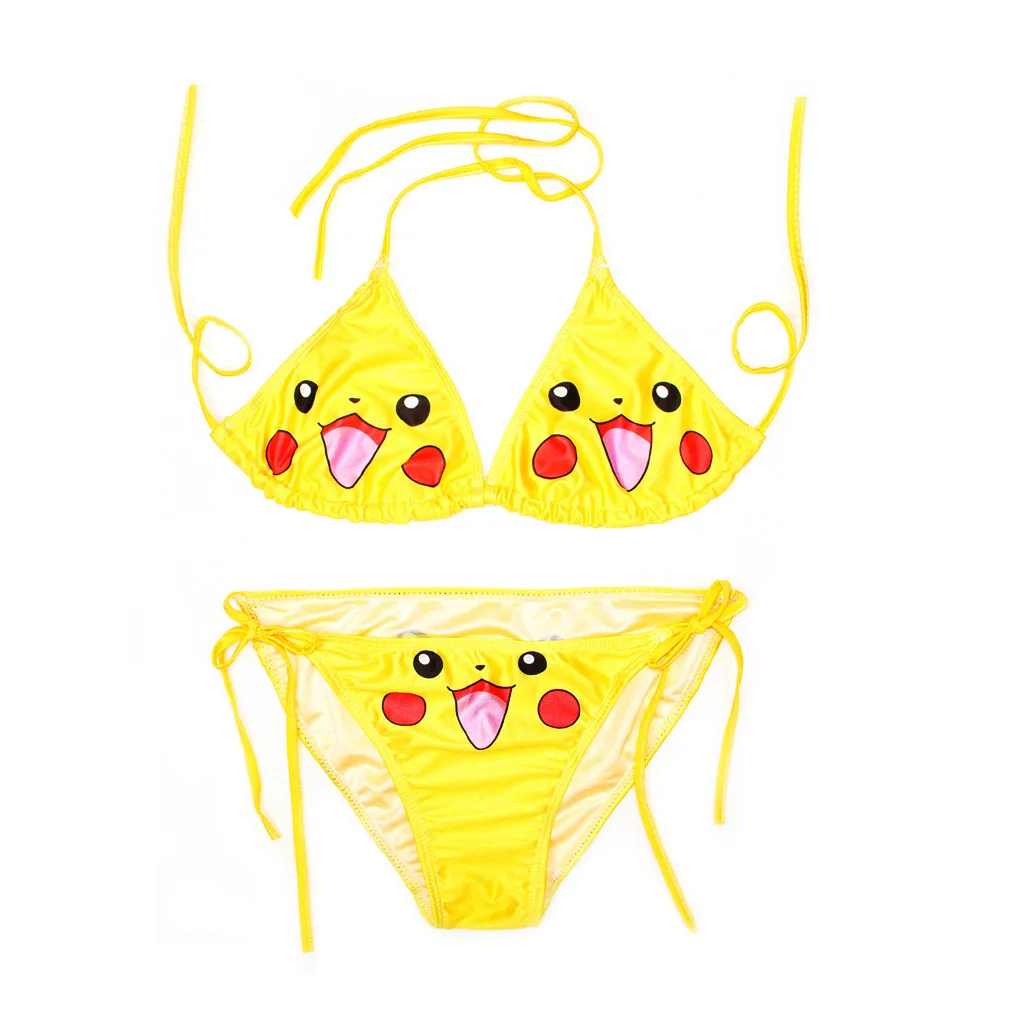 2023 New Arrivals Swimsuit Wholesale Sexy Micro Bikini Set Cartoon Pattern Swimwear Beachwear for Women 100% Polyester Bikinis