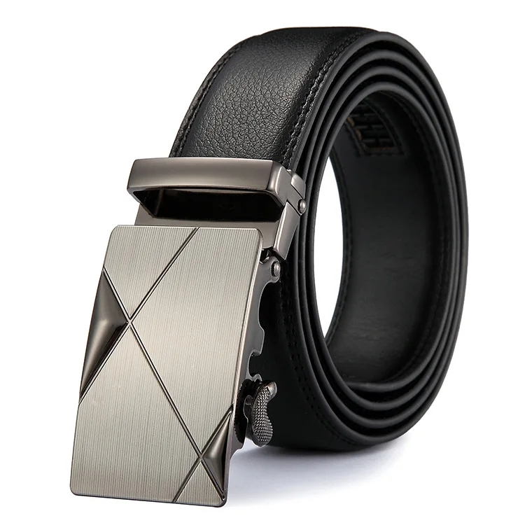 Luxury Men Automatic Buckle Belts Cowhide Leather Waist Strap Belt Male High Quality Jeans Men Waistband For Trousers