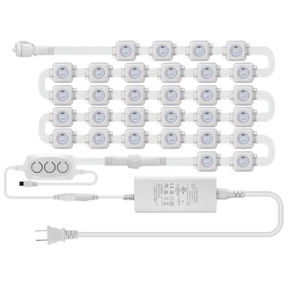 Перманентный Рождественский Трековый светильник 30 мм RGB LED IP67 уличный водонепроницаемый пиксельный светодиодный точечный источник света eave Rgbw свет