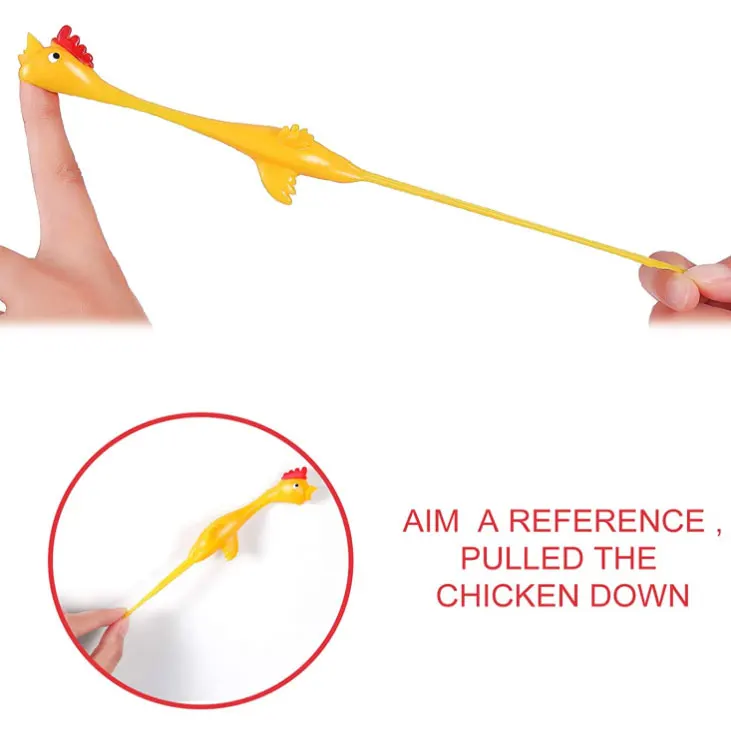 Novelty Toys Rubber Sling Shot Chicken Stretch Flying Turkey Finger Slingshot stress relief fidget pop toys