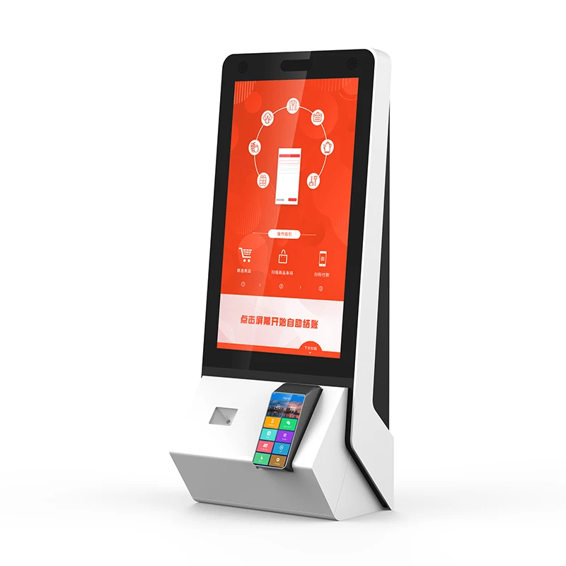 23inch Payment Kiosk Automated Order Machines Self Checkout Supermarket Equipment Queue Ticketing Machine