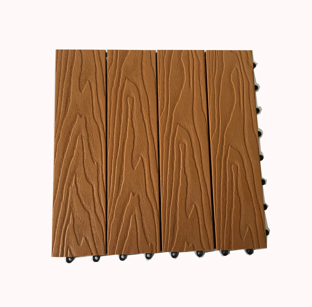 Wood Grain 3D Embossing Outdoor Indoor Flooring Wpc Floor Decking