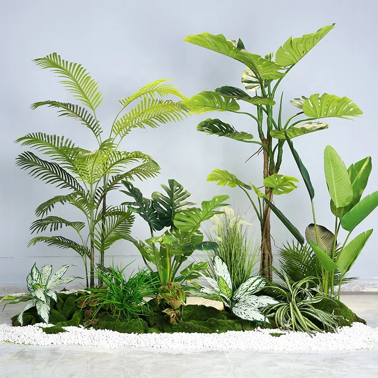 Wholesale Big Leaf Potted High Artificial Plant Fake Bonsai Tree For Home Decoration