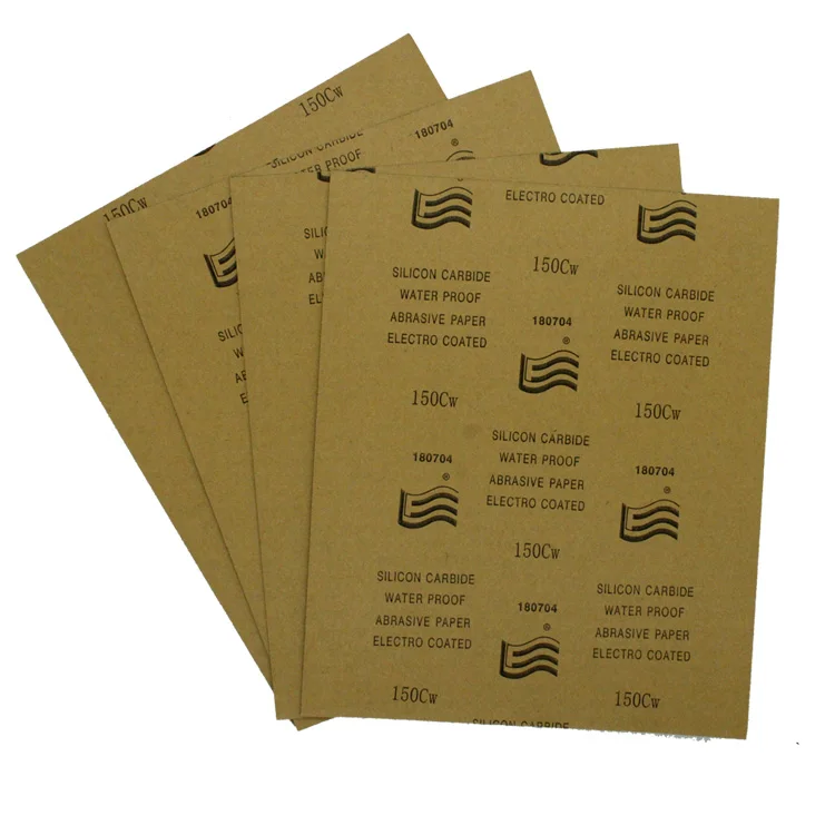 Waterproof Silicon Carbide Paper Grit 120#-2000#Abrasive Sanding Paper For Car Paint And Metal