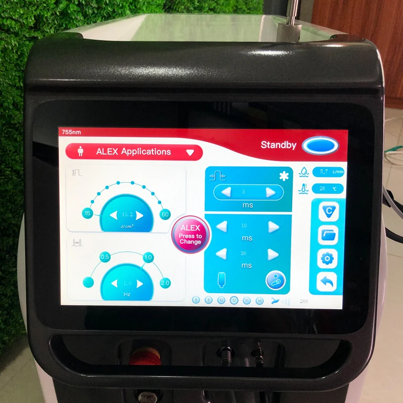 Cosmedplus high-end alexandrite laser harre entfernung Long pulse ND yag laser 1064nm 755nm Alexandrite laser hair removal