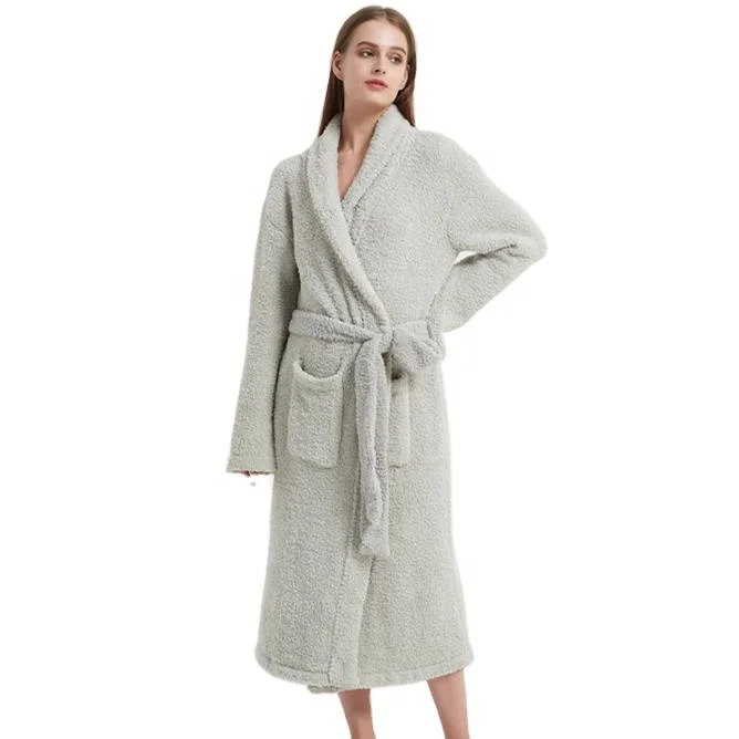 wholesale factory No gender super soft Non-static adult  microfiber knitted house robe home suit  MLS