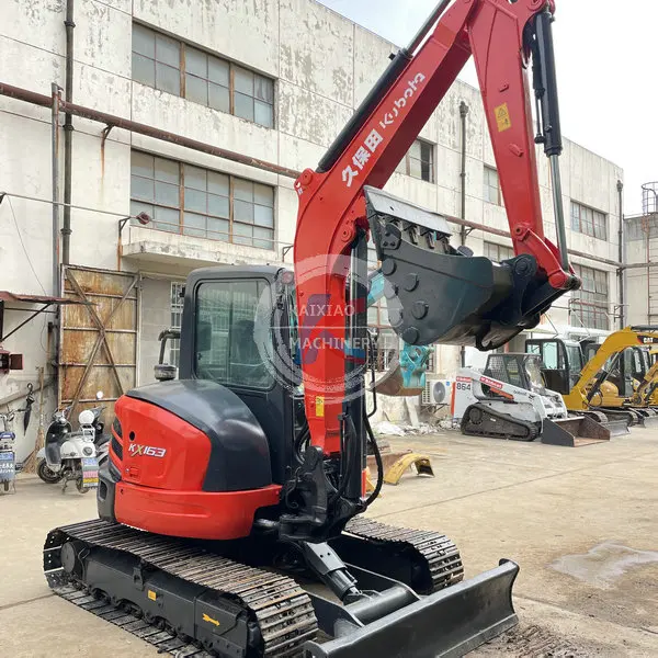Second hand USED KUBOTA 5TON 6TON KX163 KX155 50U SMALL MINI EXCAVATOR used japan small backhoe excavator
