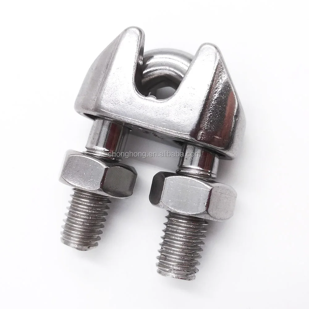 3mm Cable Clip U.S. Type Wire Rope Clamp High Polished Cable Clamps Stainless Steel AISI304/316 Wire Rope Clips