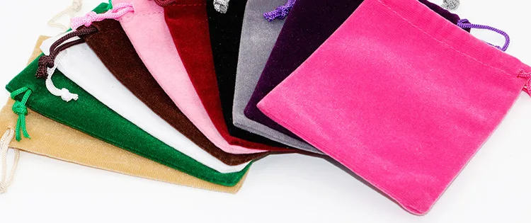 Blessing bag printed logo flannelette bundle pocket jewelry storage velvet bag headset small cloth bag mobile phone custom