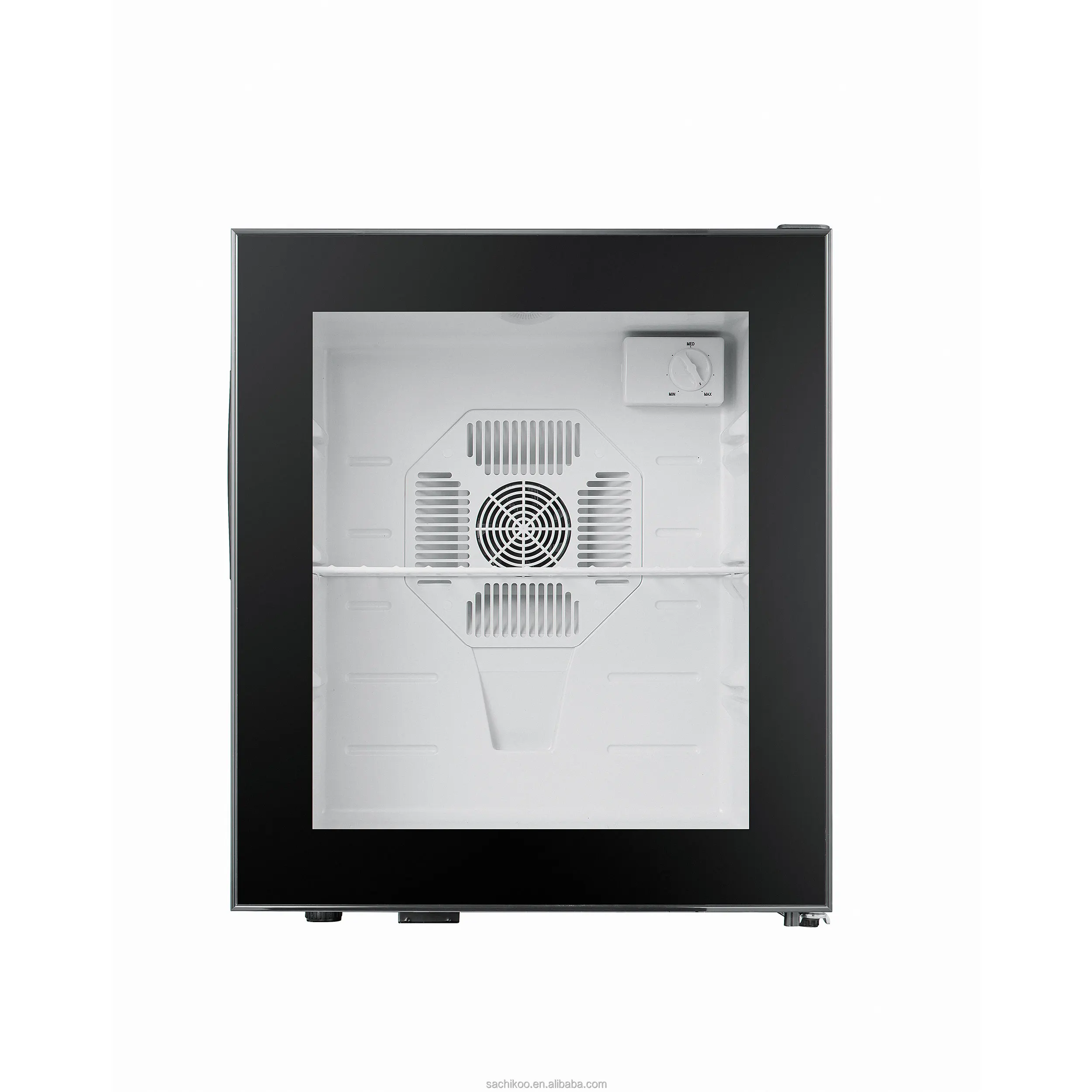 Sachikoo 40L Freon-free Luxury Glass Door Mini Fridge Cabinet without Compressor for Hotel Office