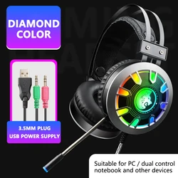 HG21 Oem Cheap Earphone Keyboard Mouse Ps4 Wired For Pc Metal Bass 7.1 LED Headphone Gaming Headset