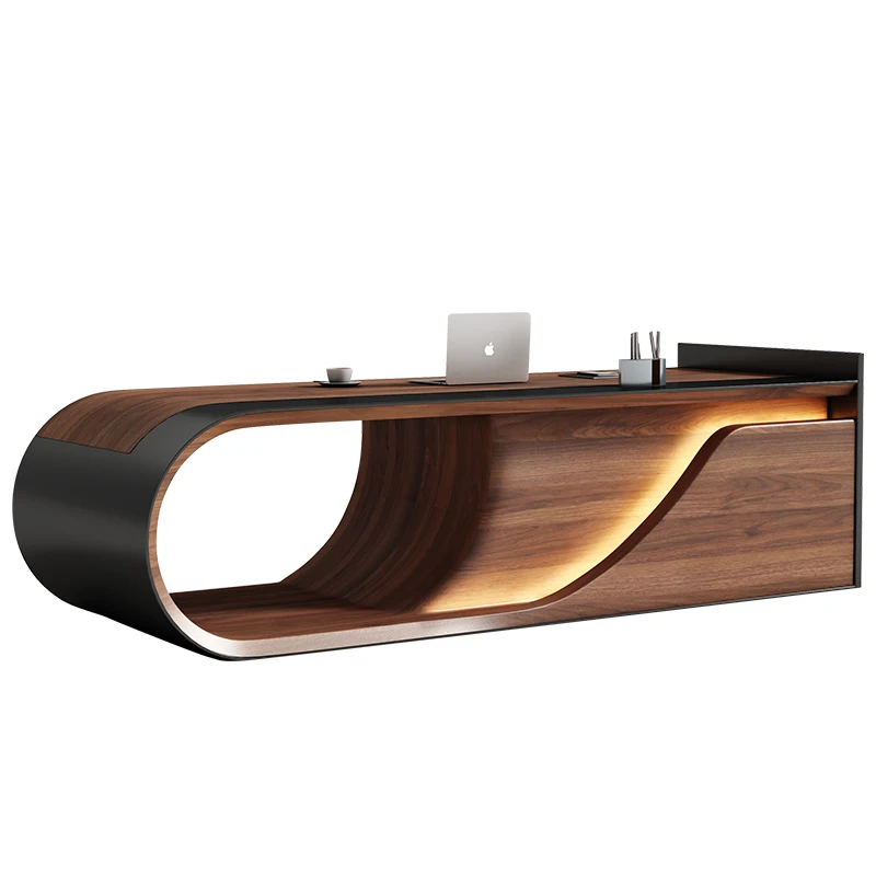 WESOME Modern Luxury Boss Desks For Offices Big Boss Desk Wooden Director Table Design Boss Desk And Cabinet