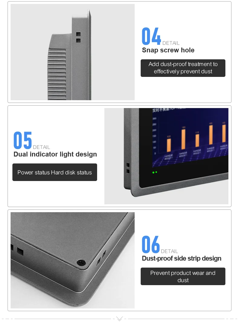 12/10/7 дюймов сенке core i3 i5 i7 промышленный сенсорный экран безвентиляторная Встраиваемая панель