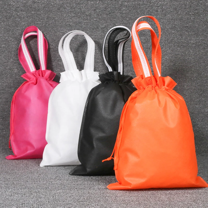 Nonwoven Drawstring Bag Clothing Shoes Dust-proof Environmental bundle pocket Drawstring Bag for packaging tote bag
