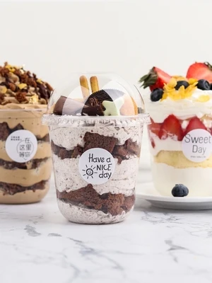 Plastic Cold Drinking Coffee tea milkshake Clear takeaway PET Cup 12oz 14oz 20oz 32oz 16oz Disposable Plastic Cups With flat Lid