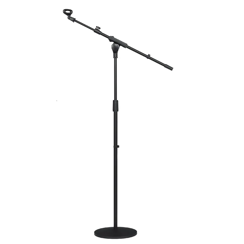 Professional Studio Adjustable Microphone Holder Clip Mike Stand Iron Mic Stand Round Base Microphone Stand