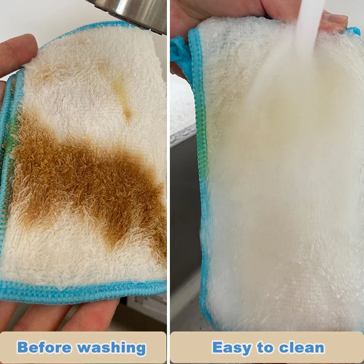 Тряпки для посуды из бамбукового волокна машинная стирка товары уборки дома кухонные принадлежности салфетка полотенец