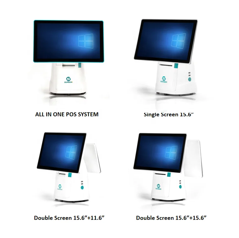 Cash register machine with pos system all in one cashier with big money drawer for option