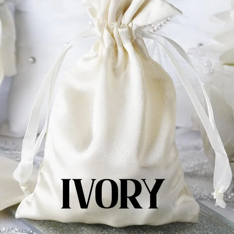 Fashion Trending High Quality Satin Bags with Drawstrings for Wigs Jewelry Lingerie Handbags Hair satin Pouch Bag for Gift