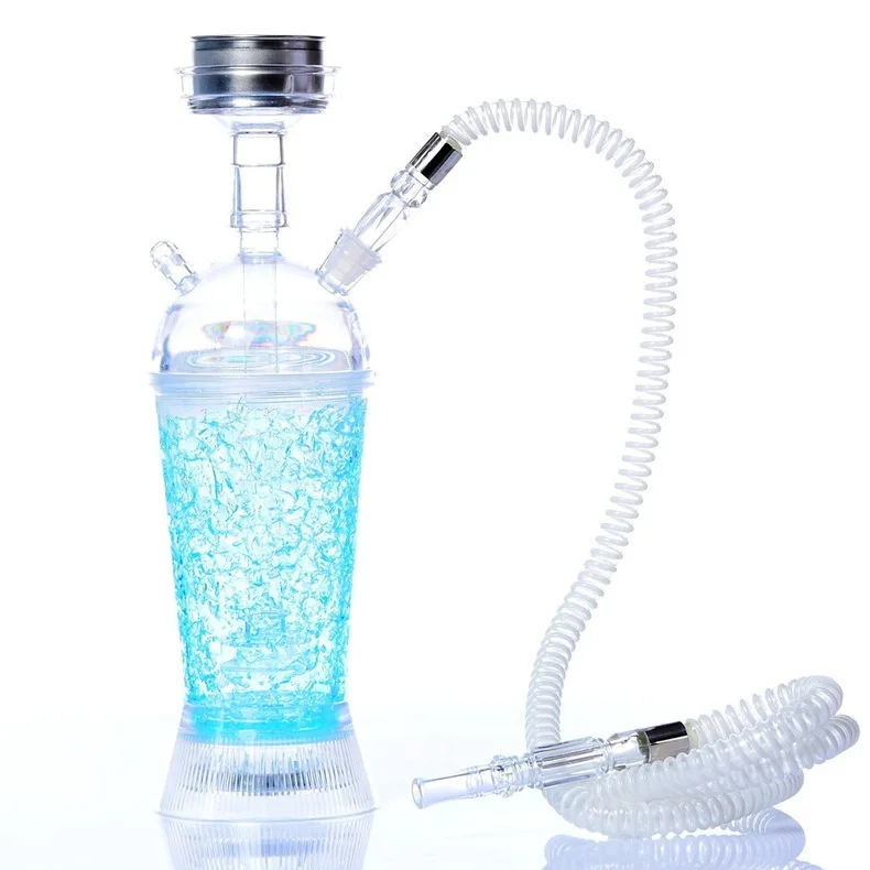 New Jelly Hookah Manufacturer Specializes In Acrylic Hookah Led Light Emitting Smoking Set Portable Car Shisha Cup Hookah