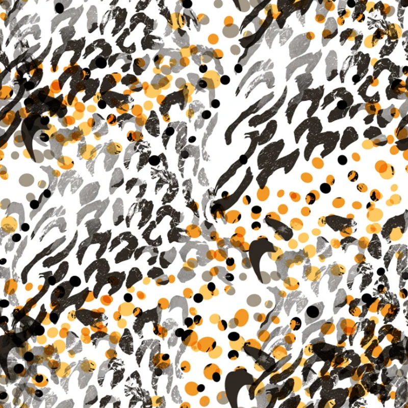 Brown Color Leopard Pattern Animal Cheetah Tiger Printed Cotton Quilting Fabric